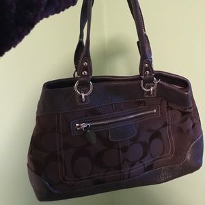 Brown Coach signature bag